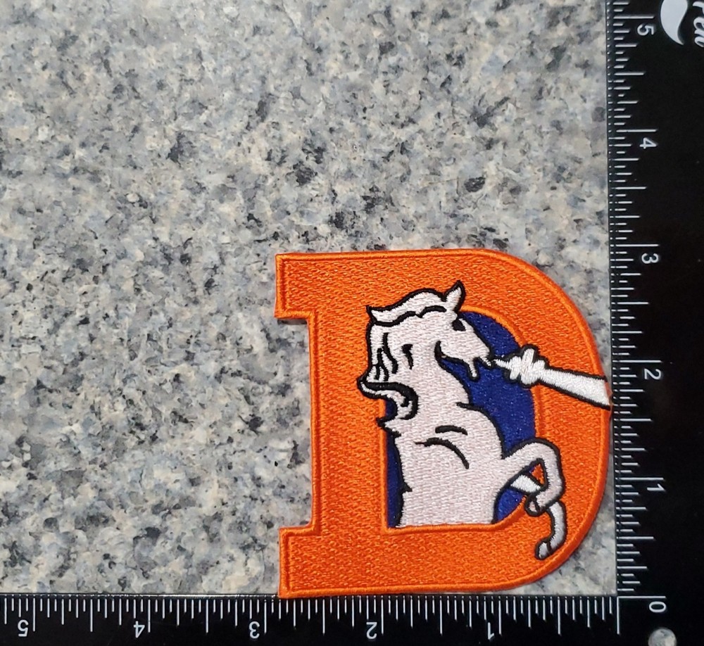 Denver Broncos Vintage Style Patch. Embroidered. Iron On. 3"x3"