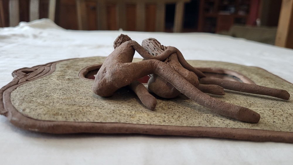 Unique Handmade Vintage Couples Reflections Mirror