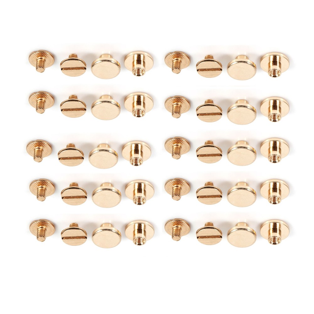 10sets Brass Button Stud Screw For Leather Rivet Belt DIY