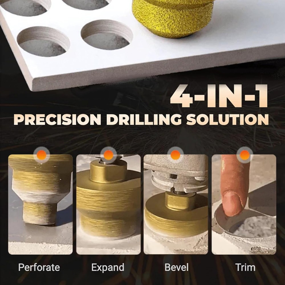 Diamond Core Stepped Pagoda Drill Bit,Diamond Beveling Chamfer 1Piece