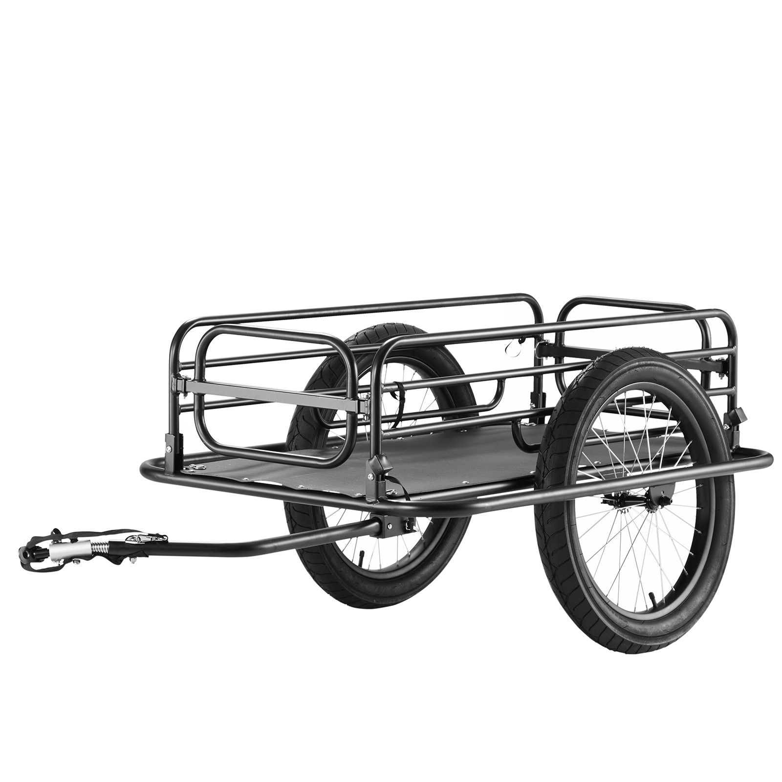 VEVOR Bike Cargo Trailer Bicycle Carrier Storage Cart 275 lbs Load Carbon Steel