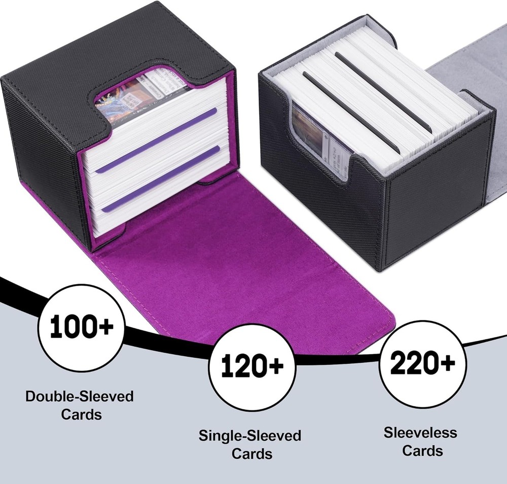 Leather MTG Commander Deck Box - Holds 120+ Cards