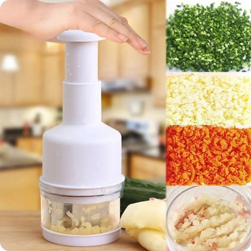 Pampered Chef Push Function Food Chopper - White- FREE SHIPPING FROM USA