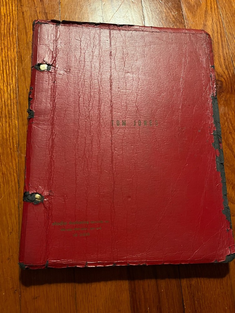 Rare Original 1960's Theatre Script "Tom Jones" lead actor's script