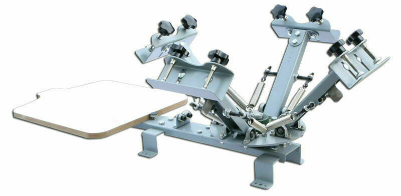 A41M Simple 4 Color 1 Station Screen Printing Press combination structure Newest