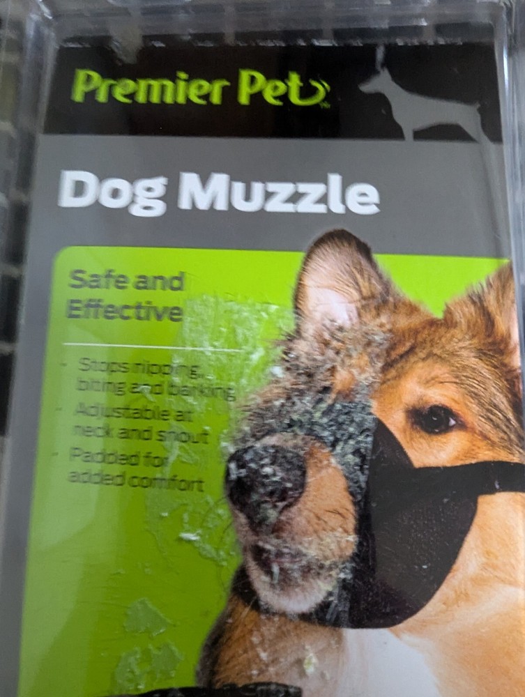 premier pet dog muzzle size large black