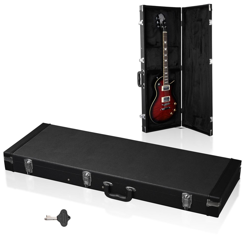 Rectangular Electric Guitar Case Hard for Standard Guitar Wooden Hard Shell