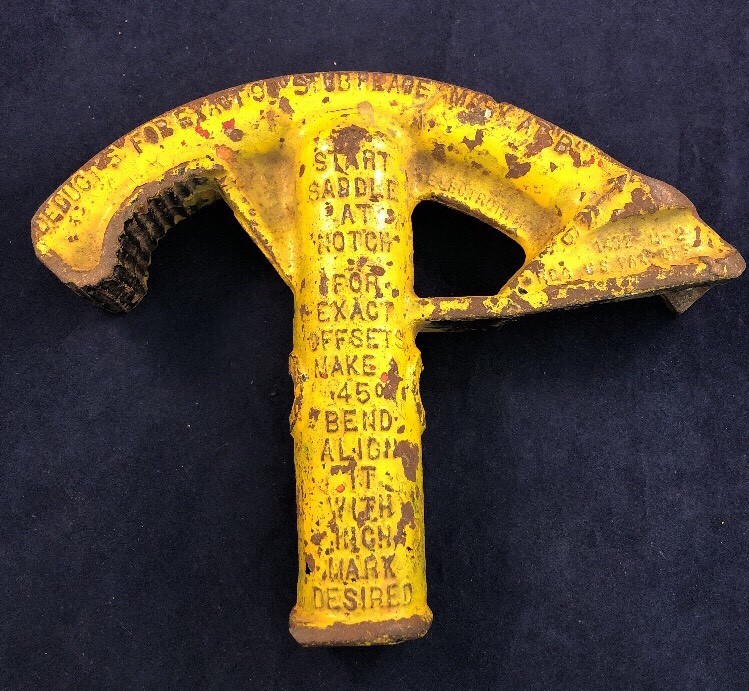 Vintage Yellow Electrunite 1/2" Pipe Bender Model 1472-m-2