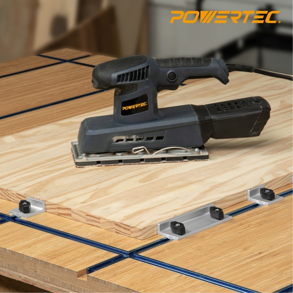 POWERTEC 71799 T-Track Stop Kit 2 Long Stops, 2 Short Stops, 2 InLine Stops, 6PK