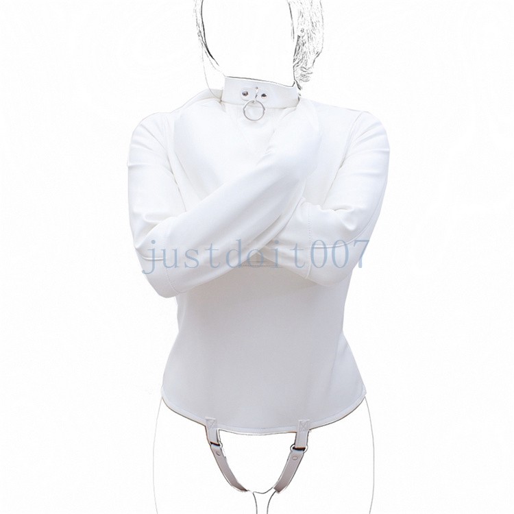 S/M L/XL Genuine Leather Professional Quality Straight Jacket Straps Adjustable