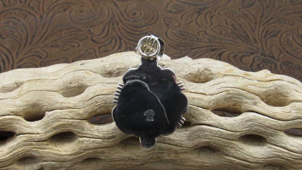 *Green Turquoise Sterling Silver Pendant