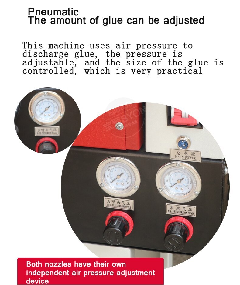 Double Head Hot Melt Glue Spraying Machine Leather/Gift Box Gluing Machine
