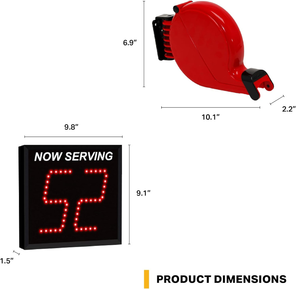 2-Digit Take a Number System with Free Ticket Roll (Made in America)