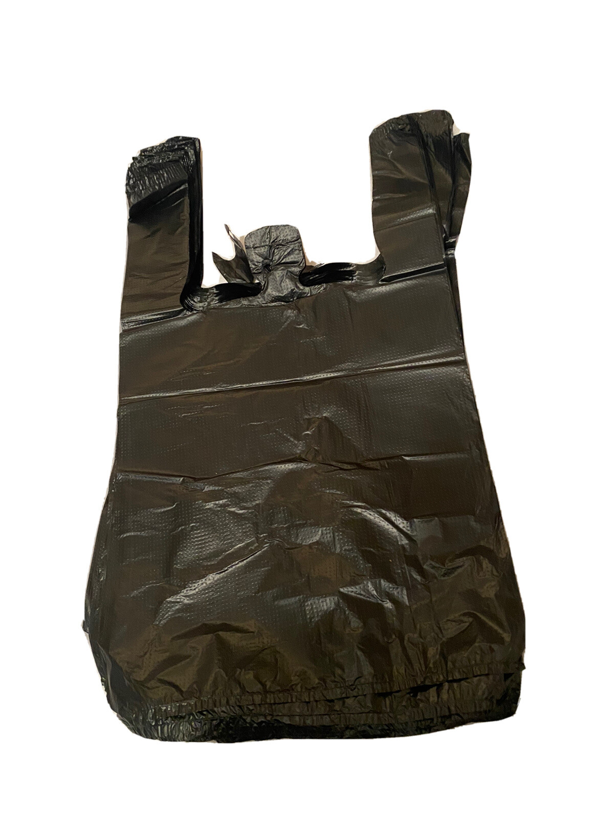 Bags 1/10 Small 8 x 4 x 15 BlackT-Shirt Plastic Grocery Shopping Bags