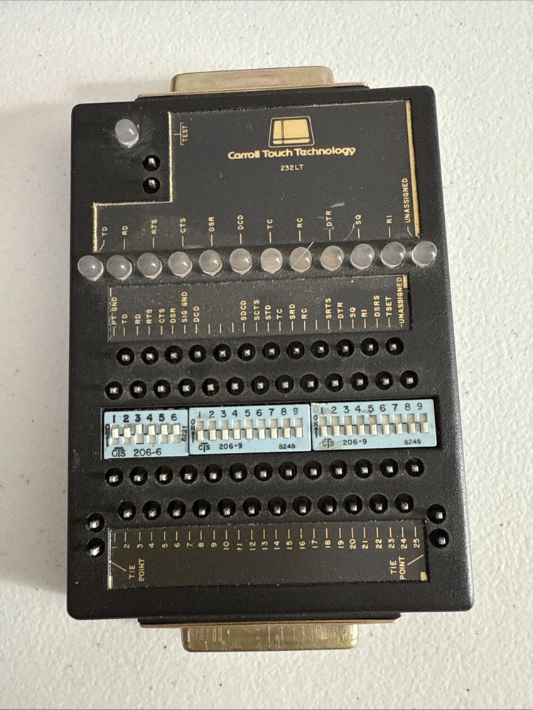 Carroll Touch Technology Multi-Link Adapter RS-232 Breakout Box Tester w/ Case
