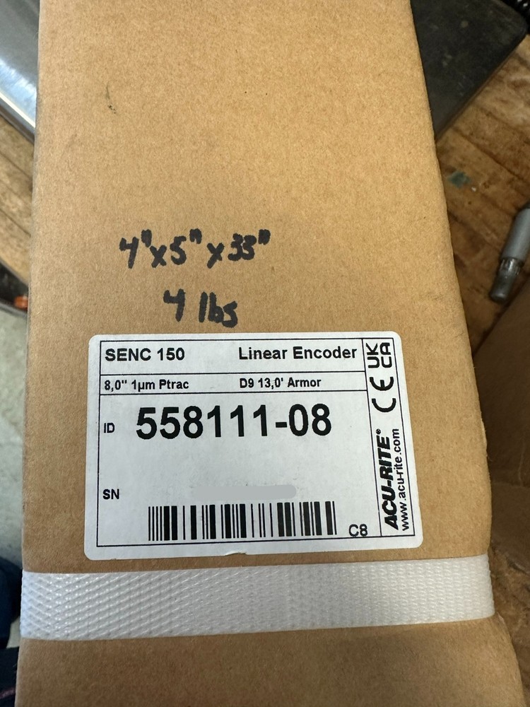 Linear Encoder / Scale: Acu-Rite SENC 150, 1um Resolution, 8" Measuring Length