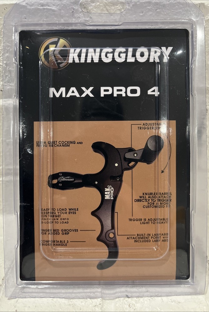 KING GLORY Max Pro 4 Archery Thumb Release - NEW - KingGlory
