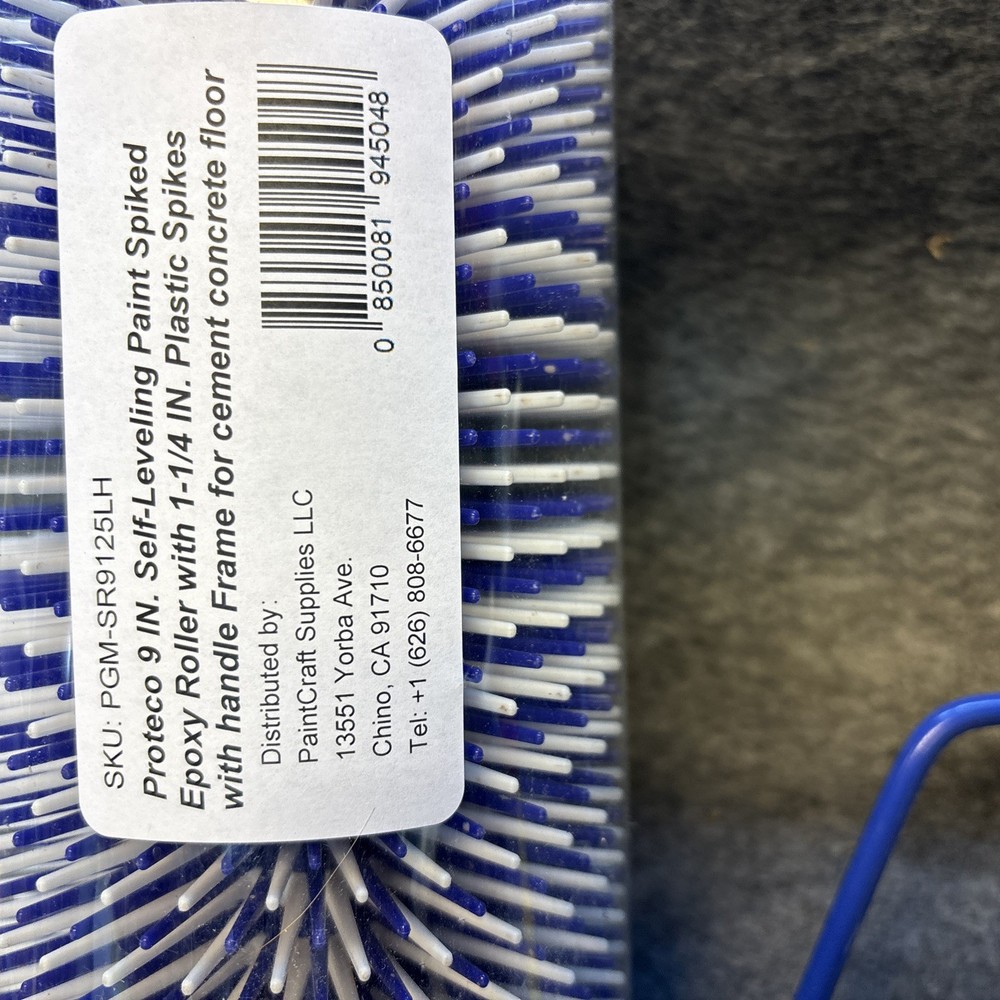 9'' Self Leveling Spiked Roller for Epoxy Floors - Lightweight & Easy to Use