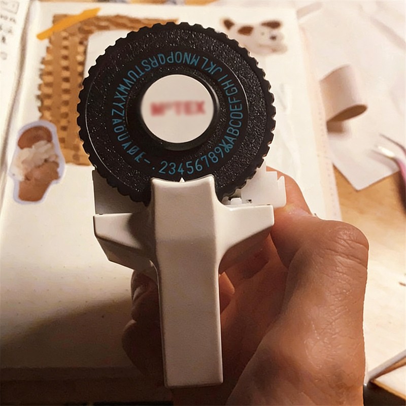 Mini Embossing Label Maker Typewriter Printer with Free Tapes DIY Machine Manual