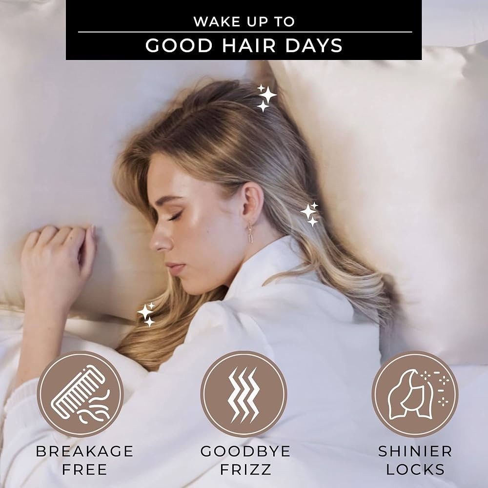 (Pink) 100% Mulberry Silk Pillowcase 22 Momme Queen with Zipper Luxury Soft