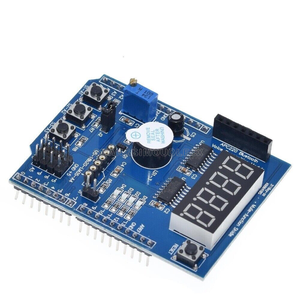 Multi-Function Shield with Buzzer LM35 4LED for Arduino UNO R3 Lenardo Mega2560