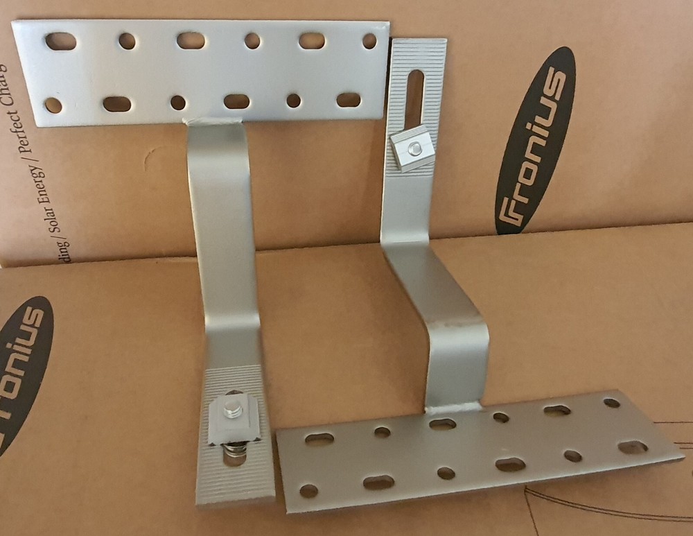 Six Tile Hooks - Tile Roof Solar Mount Brackets - for Three Solar Panels