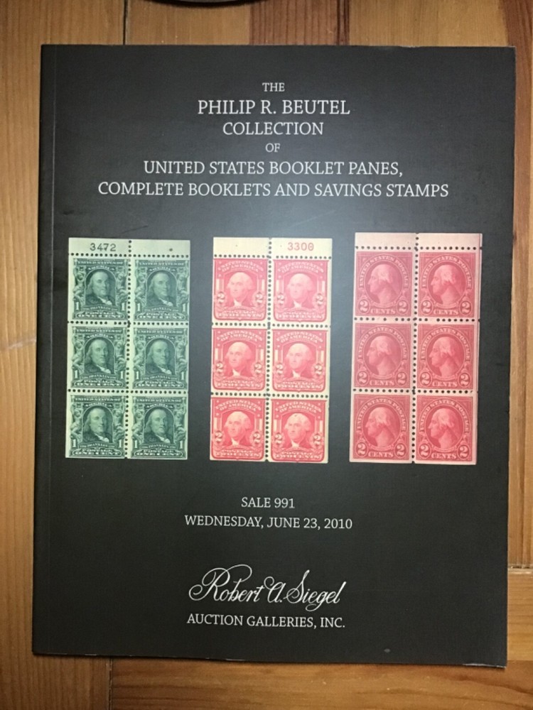Siegel 991 Philip Beutel US Booklet Panes and Savings Stamps