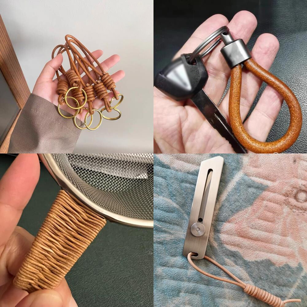 Round Cow Leather Cord Lace Rope Weave String for Necklace Bracelet Bag 16FT