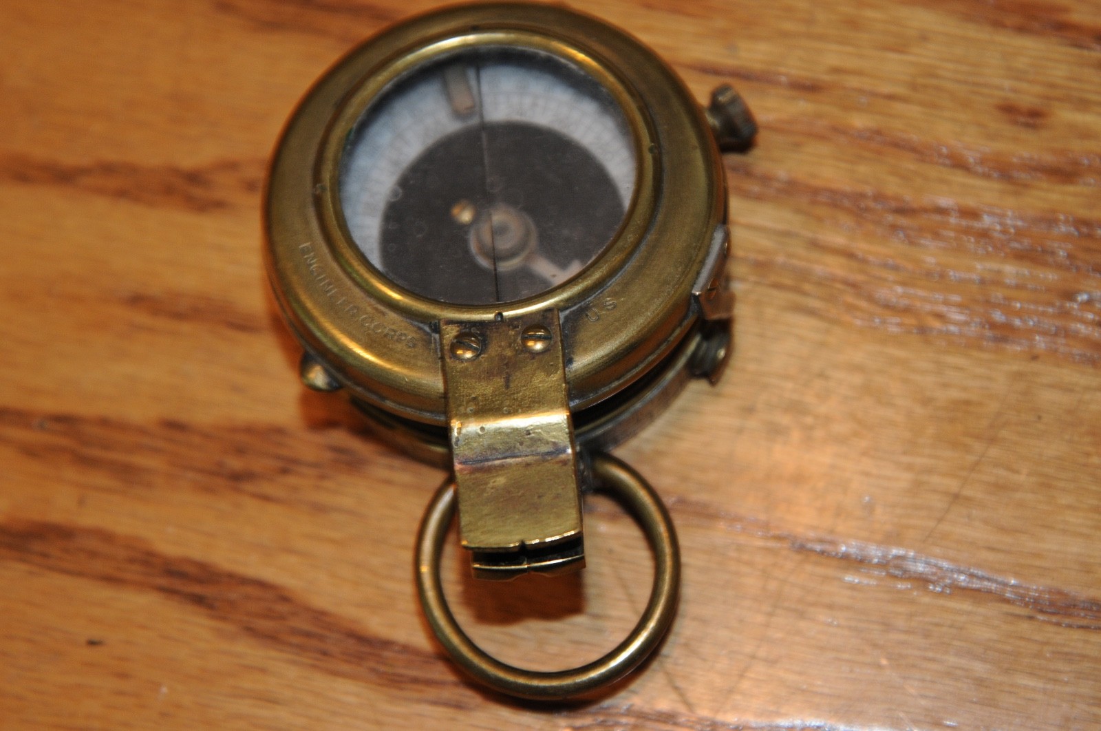 US Army Engineer Corps Cruchon Emons Berne Brass Pocket Compass WWI 1918 - 58259