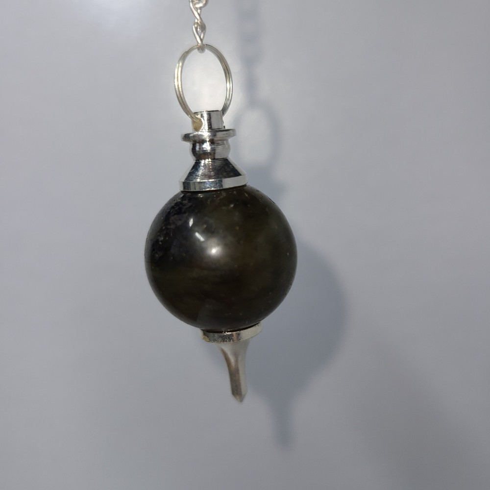 Labradorite Sephoroton Ball Sphere Crystal Dowsing Pendulum Divination Tool