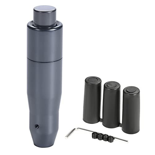 5" Long Weighted Gear Stick Shift Handle Automatic Push Button Shifter Gray