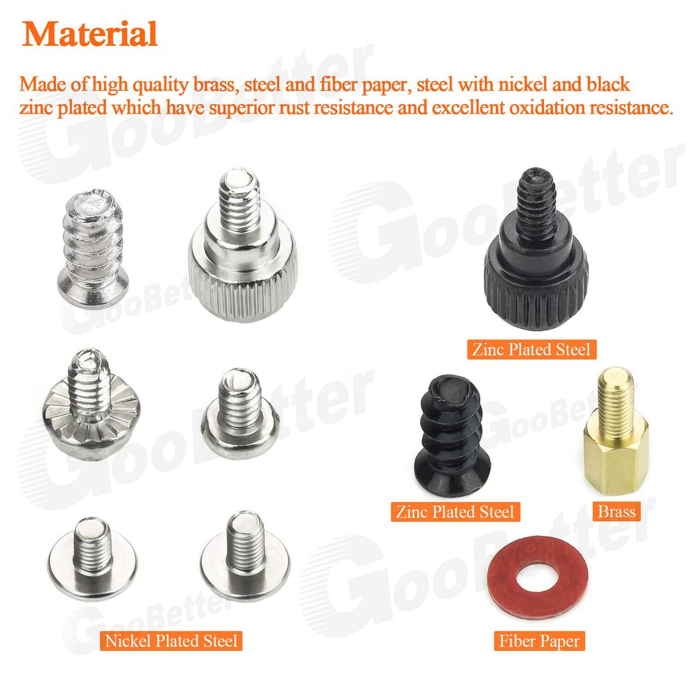 228Pcs PC Computer Screws Standoffs Set Kit for Hard Drive Computer Case Repair
