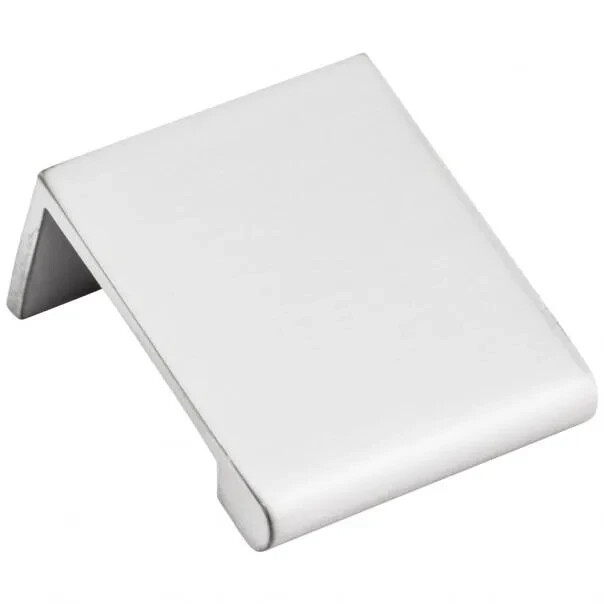 1-1/4" Brushed Chrome Contemporary Kitchen Cabinet Tab Pull Drawer Edge Pulls