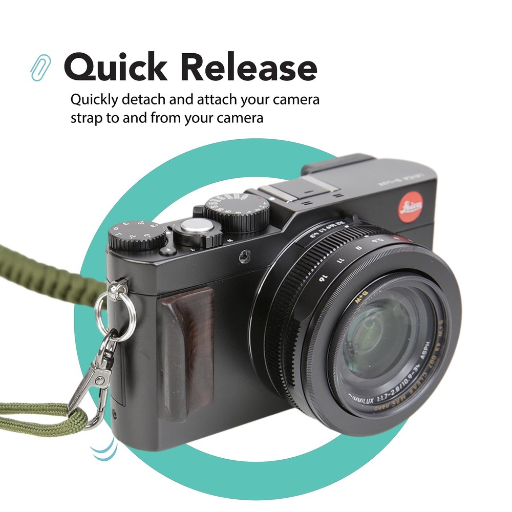 Foto&Tech Small Quick Release Adapter Clip for Camera with Round Lugs for Cam...