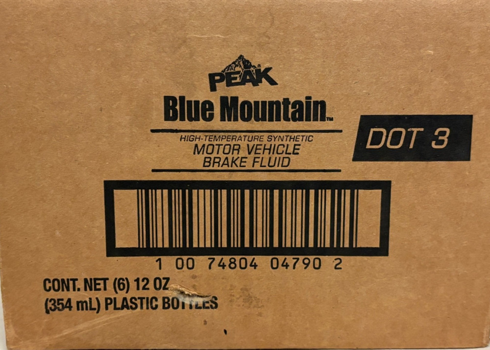 5 PACK - PEAK Blue Mountain DOT 3 Brake Fluid - Unopened