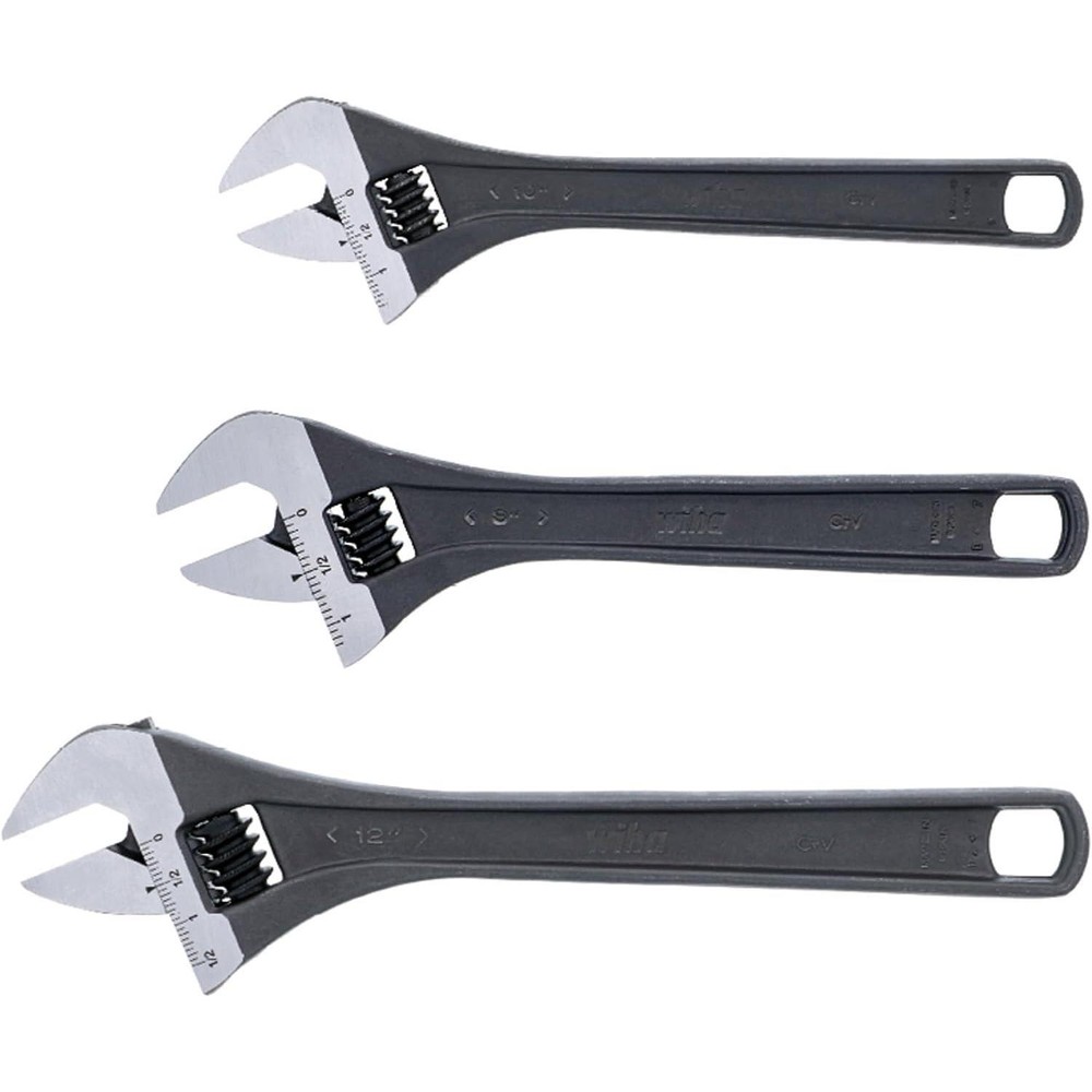 Wiha Tools 76280 3-Piece Adjustable Wrench Set