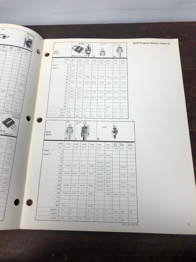 1973 RCA Thyristors Rectifiers Catalog