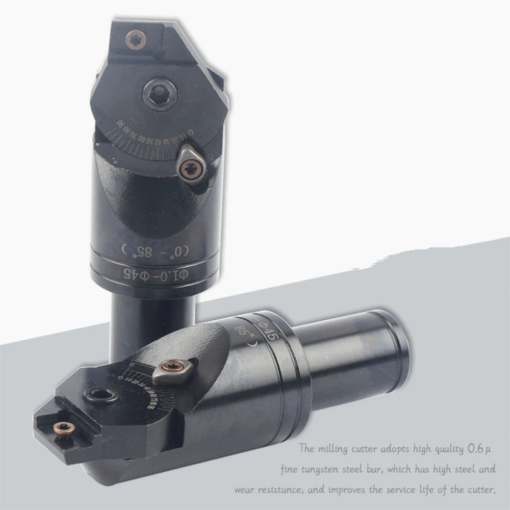 Chamfer Milling Cutter C20 C25 Adjustable 0-85° Universal Chamfer Head CNC Tool