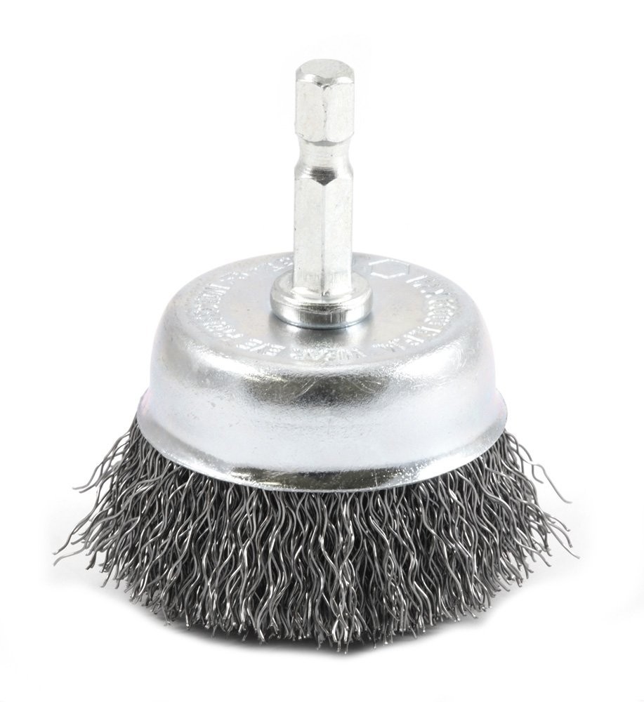 Compact 2-Inch Wire Cup Brush for Efficient Rust & Paint Removal - Forney 72729