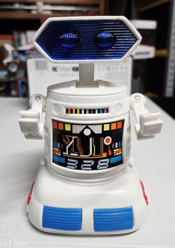 BumpBot Blue-Box Vintage 1985 7.5" Robot Toy Electronic Untested (Wf)