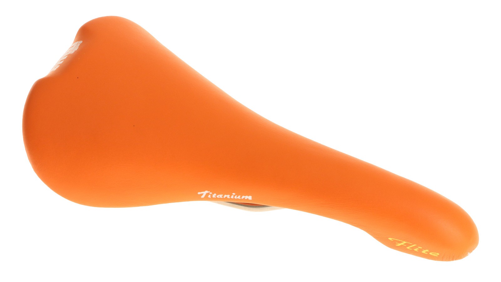Selle Italia Flite Saddle Titanium Rails Orange Leather 1990 NIB NOS NEW