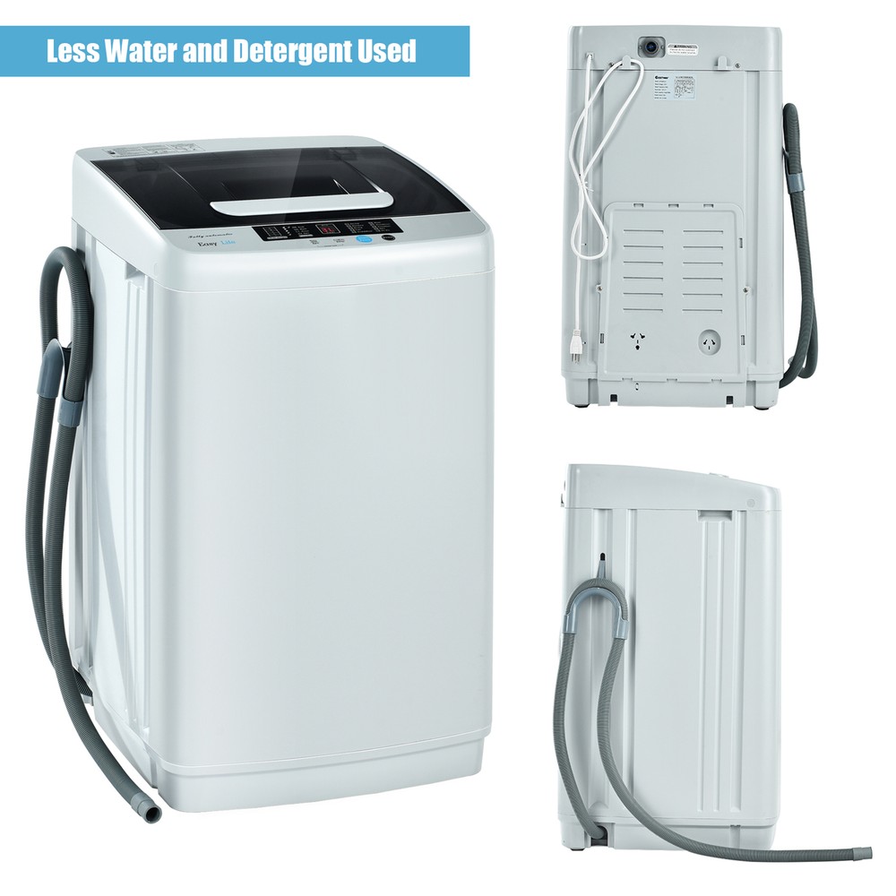 Full-Automatic Washing Machine Portable Compact Laundry Washer Spin 8.8 lbs