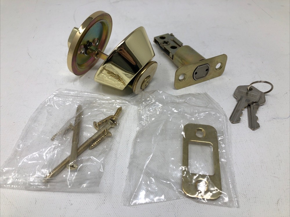 MFS Supply Deadbolt Brass Door Hardware Set 35241