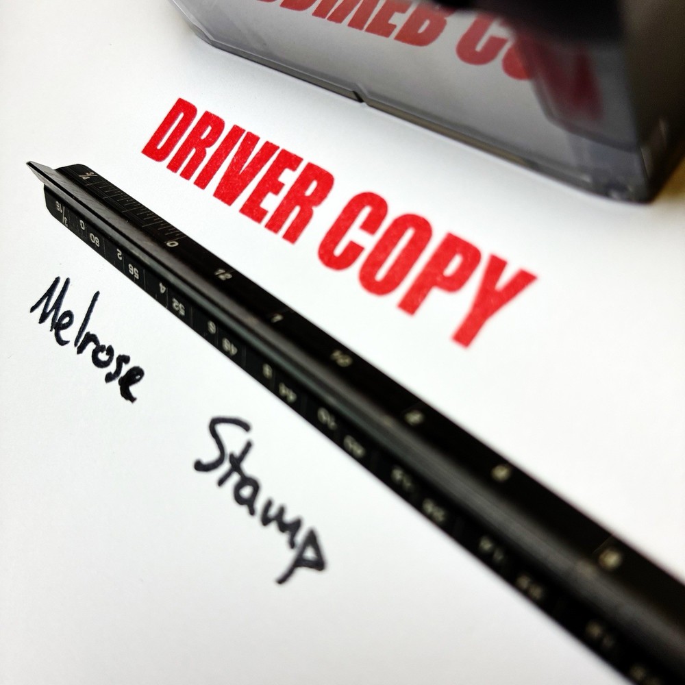 Driver Copy Rubber Stamp Red Ink Self Inking Ideal 4913