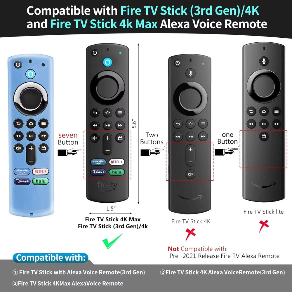 New Case Cover for For Fire Stick 4K MAX/ 3rd Gen Voice Remote Control