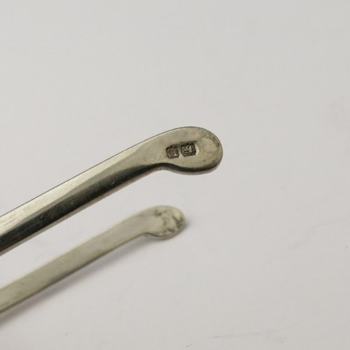 English Birmingham wishbone sugar tongs 1905 William Hair Haseler