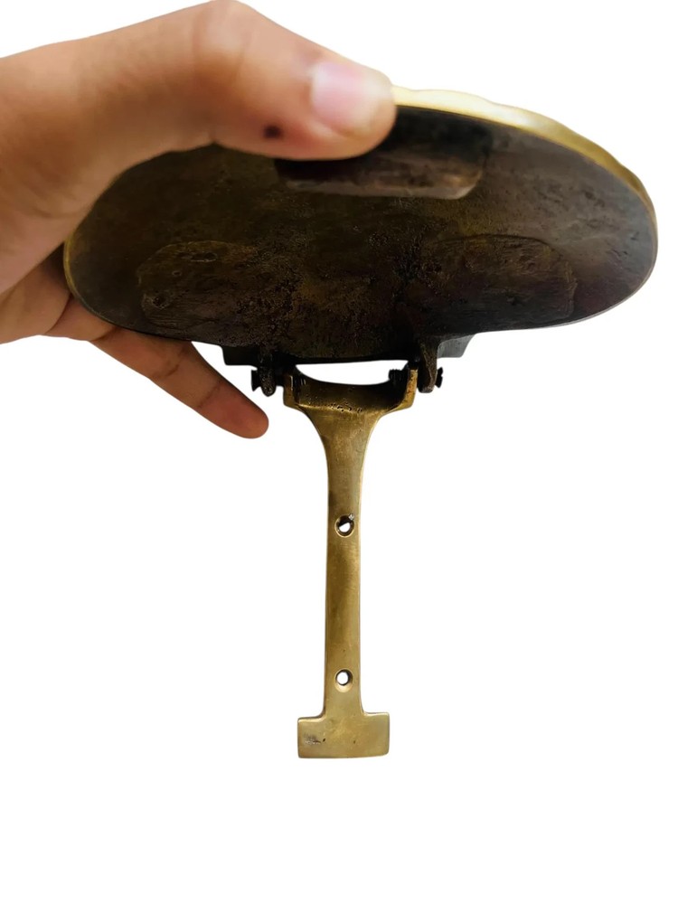Solid Brass Shell Door Knocker: Nautical Antique Home Decor