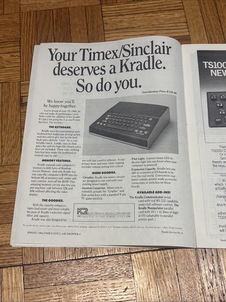 1984 QUICKSILVA Timex Sinclair 2068 Computer Game Catalogs & Brochures