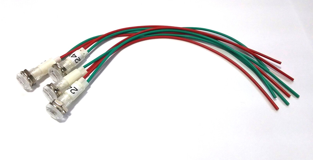 4 BBT 24 volt Waterproof White LED Low-Profile Indicator Lights
