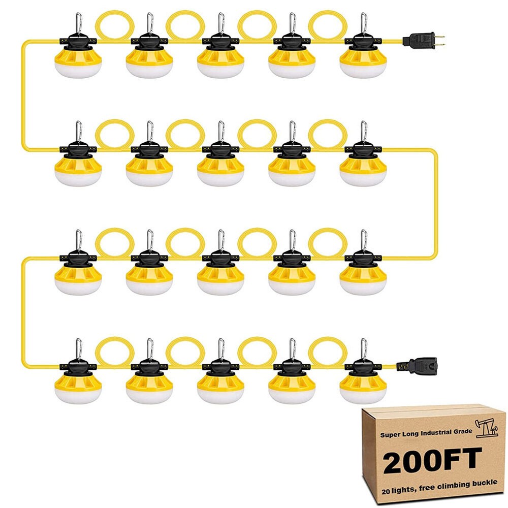 50/100/200FT Construction String Lights LED Industrial Grade LED Work Lights